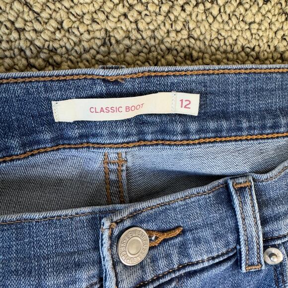 Levis Classic Bootcut Denim Blue Jeans US Women's 12 - Picture 3 of 7